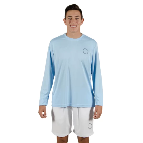 Camiseta Masc - Manga Longa (azul claro)