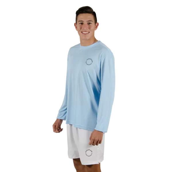 Camiseta Masc - Manga Longa (azul claro) - Imagem 2