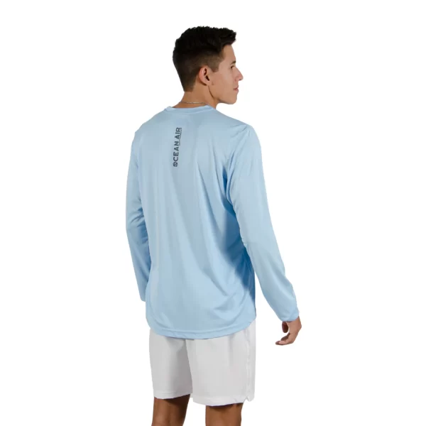 Camiseta Masc - Manga Longa (azul claro) - Imagem 4